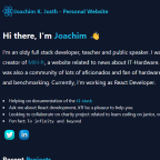 joachimjusth.com website